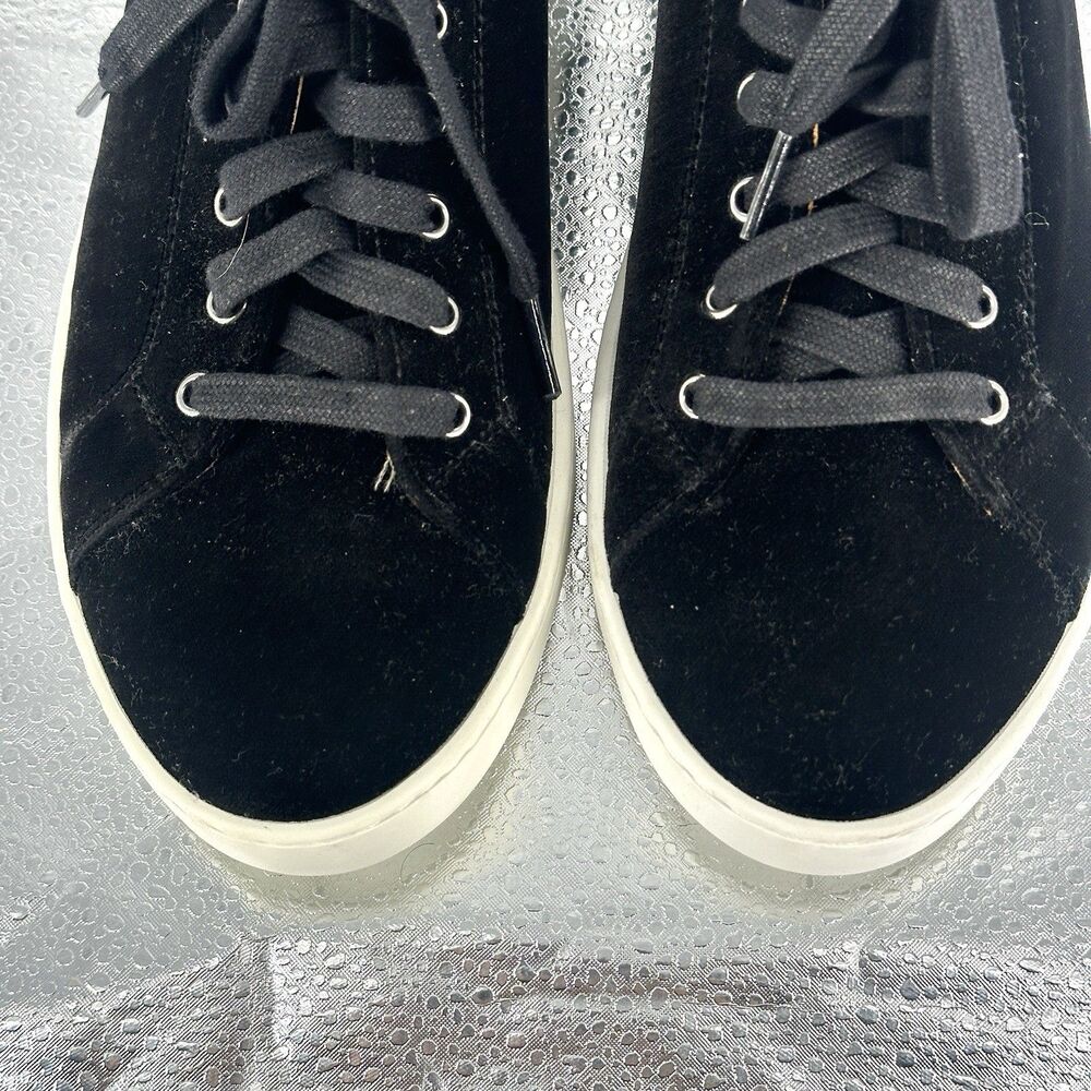 Magnanni Shoes Men's Size US 8 Black Velvet Dalia Lace Up Sneakers No Insoles - Picture 4 of 14